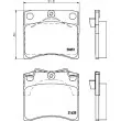 HELLA 8DB 355 018-381 - Jeu de 4 plaquettes de frein avant