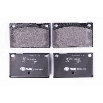 Jeu de 4 plaquettes de frein avant HELLA OEM 272673