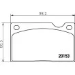 HELLA 8DB 355 018-391 - Jeu de 4 plaquettes de frein avant