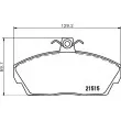HELLA 8DB 355 018-431 - Jeu de 4 plaquettes de frein avant