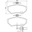 HELLA 8DB 355 018-451 - Jeu de 4 plaquettes de frein avant