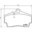 HELLA 8DB 355 018-481 - Jeu de 4 plaquettes de frein arrière