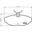 HELLA 8DB 355 018-561 - Jeu de 4 plaquettes de frein arrière