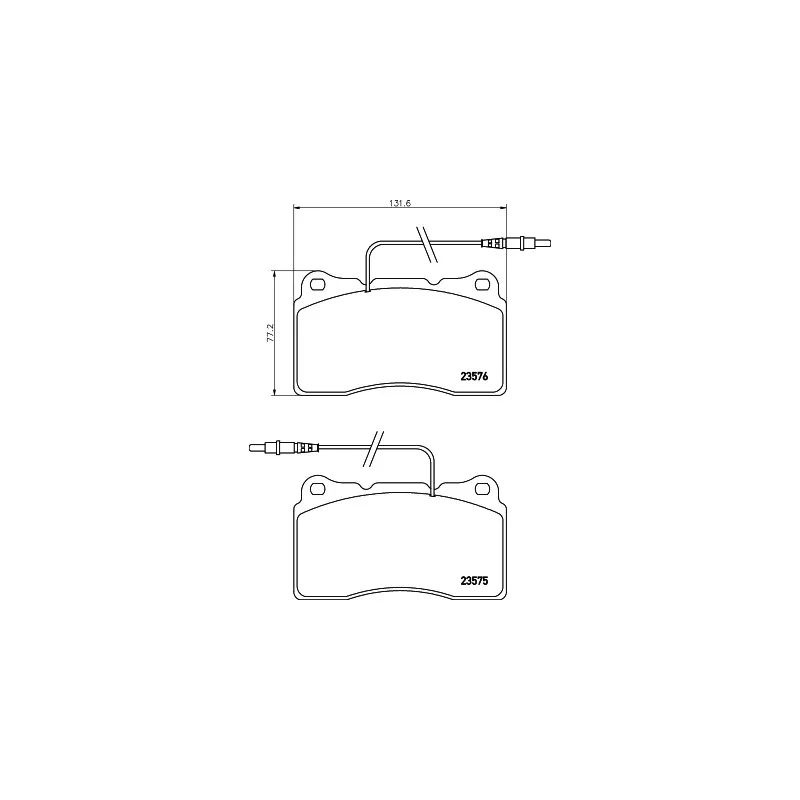 Jeu de 4 plaquettes de frein avant HELLA 8DB 355 018-671 - Visuel 1