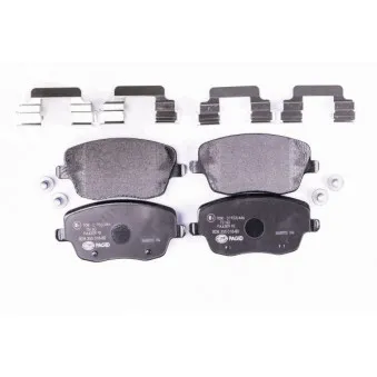 Jeu de 4 plaquettes de frein avant HELLA OEM 6Q0698151A