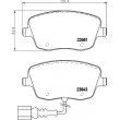 HELLA 8DB 355 018-811 - Jeu de 4 plaquettes de frein avant