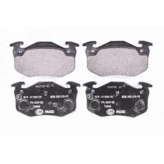 Jeu de 4 plaquettes de frein arrière HELLA OEM 7701202210