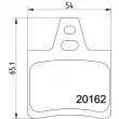 HELLA 8DB 355 019-011 - Jeu de 4 plaquettes de frein arrière