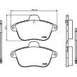 HELLA 8DB 355 019-081 - Jeu de 4 plaquettes de frein avant