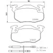 HELLA 8DB 355 019-131 - Jeu de 4 plaquettes de frein avant