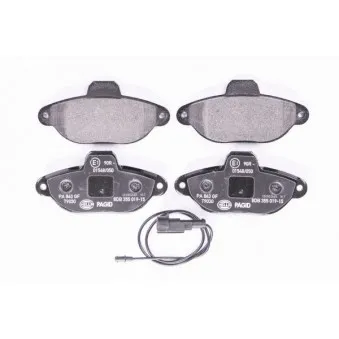 Jeu de 4 plaquettes de frein avant HELLA OEM ME9S5J2K021BA
