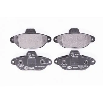 Jeu de 4 plaquettes de frein avant HELLA OEM 77362248
