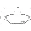 HELLA 8DB 355 019-161 - Jeu de 4 plaquettes de frein avant