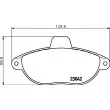 HELLA 8DB 355 019-251 - Jeu de 4 plaquettes de frein avant