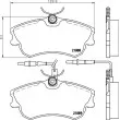 HELLA 8DB 355 019-261 - Jeu de 4 plaquettes de frein avant