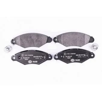 Jeu de 4 plaquettes de frein avant HELLA OEM 172082