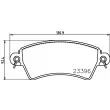 HELLA 8DB 355 019-341 - Jeu de 4 plaquettes de frein avant