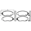 HELLA 8DB 355 019-361 - Jeu de 4 plaquettes de frein avant