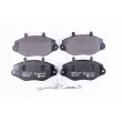 HELLA 8DB 355 019-381 - Jeu de 4 plaquettes de frein avant