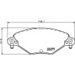 HELLA 8DB 355 019-411 - Jeu de 4 plaquettes de frein avant