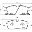 HELLA 8DB 355 019-551 - Jeu de 4 plaquettes de frein avant