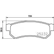 HELLA 8DB 355 019-591 - Jeu de 4 plaquettes de frein arrière