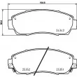 HELLA 8DB 355 019-761 - Jeu de 4 plaquettes de frein avant