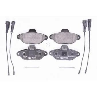 Jeu de 4 plaquettes de frein avant HELLA OEM 1778385