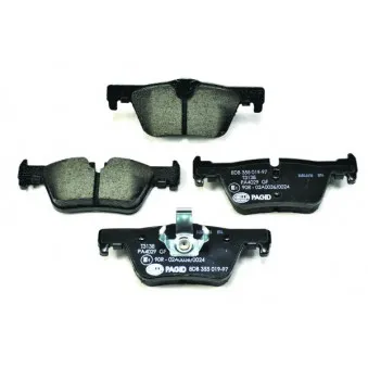 Jeu de 4 plaquettes de frein arrière HELLA OEM 34206873094