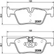 HELLA 8DB 355 019-971 - Jeu de 4 plaquettes de frein arrière