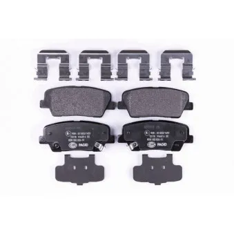 Jeu de 4 plaquettes de frein arrière HELLA OEM 583022PA70