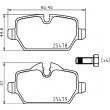HELLA 8DB 355 020-111 - Jeu de 4 plaquettes de frein arrière