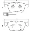 HELLA 8DB 355 020-441 - Jeu de 4 plaquettes de frein avant