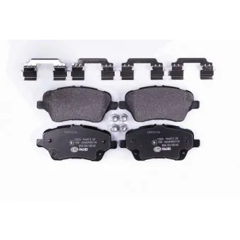 Jeu de 4 plaquettes de frein avant HELLA OEM AY1Z2001B