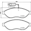 HELLA 8DB 355 020-651 - Jeu de 4 plaquettes de frein avant