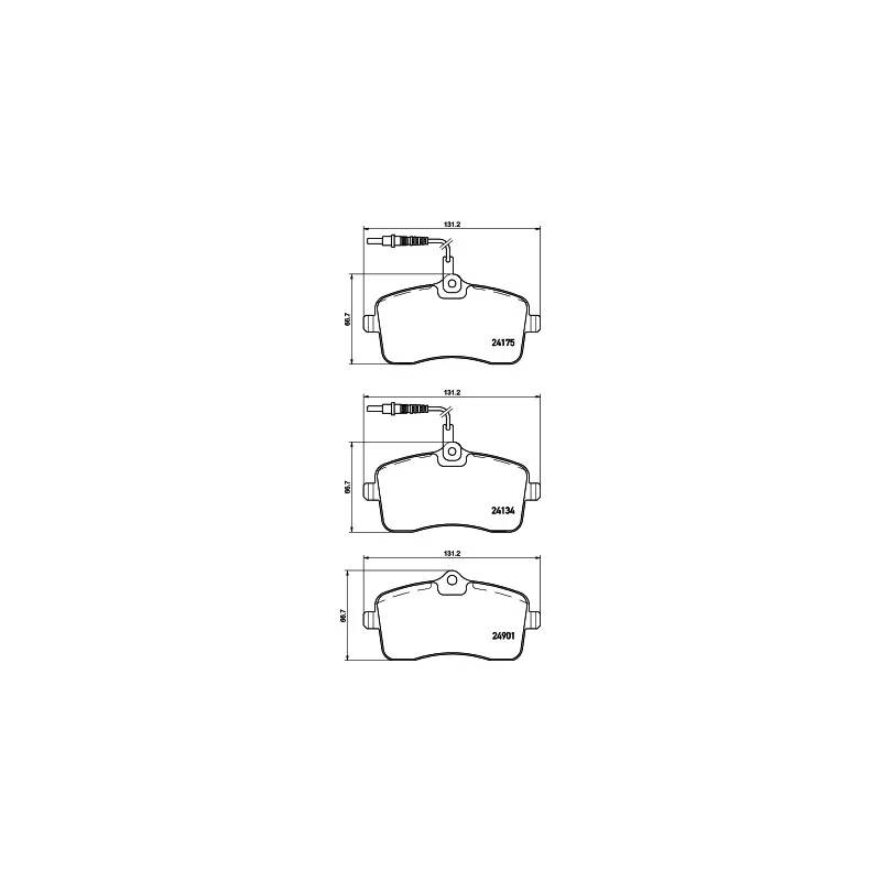 Jeu de 4 plaquettes de frein avant HELLA 8DB 355 020-671 - Visuel 1