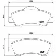 HELLA 8DB 355 020-771 - Jeu de 4 plaquettes de frein avant