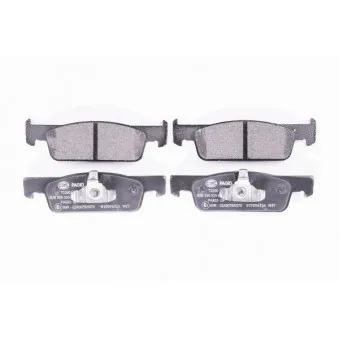 Jeu de 4 plaquettes de frein avant HELLA OEM 410605612R