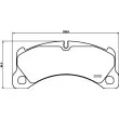 HELLA 8DB 355 021-191 - Jeu de 4 plaquettes de frein avant