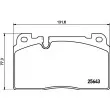 HELLA 8DB 355 021-331 - Jeu de 4 plaquettes de frein avant