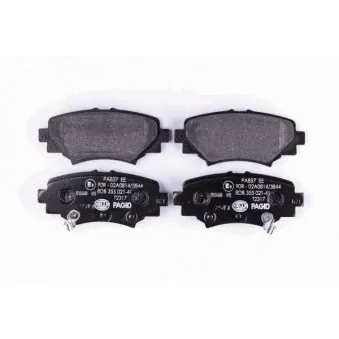 Jeu de 4 plaquettes de frein arrière HELLA OEM B4Y02648ZB