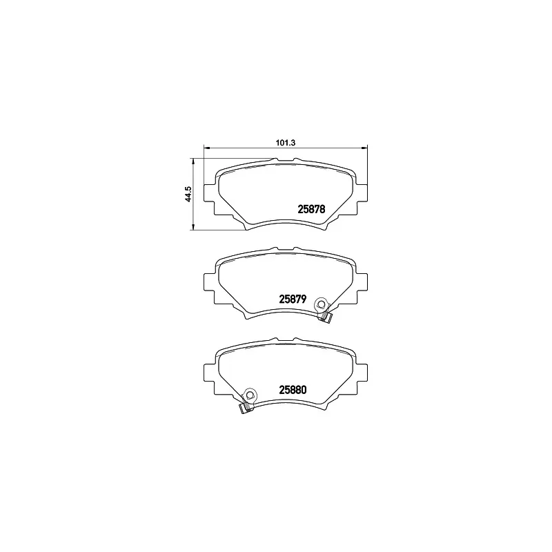 Jeu de 4 plaquettes de frein arrière HELLA 8DB 355 021-411 - Visuel 1