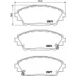 HELLA 8DB 355 021-421 - Jeu de 4 plaquettes de frein avant