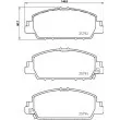 HELLA 8DB 355 021-471 - Jeu de 4 plaquettes de frein avant
