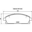 HELLA 8DB 355 021-651 - Jeu de 4 plaquettes de frein avant