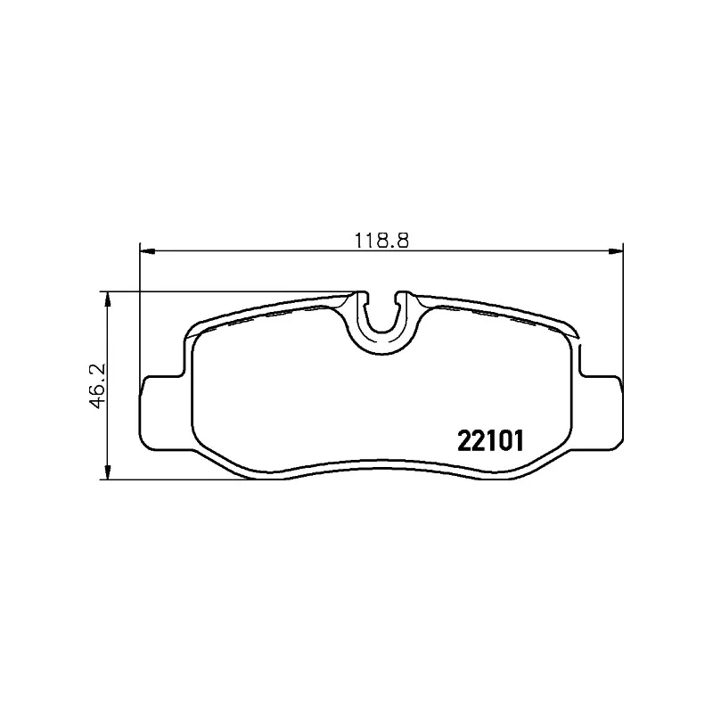 Jeu de 4 plaquettes de frein arrière HELLA 8DB 355 021-761 - Visuel 1