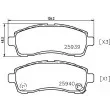 HELLA 8DB 355 021-871 - Jeu de 4 plaquettes de frein avant