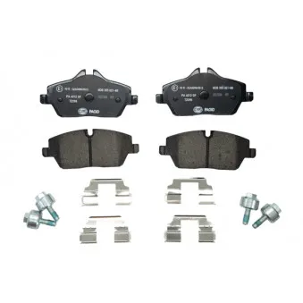 Jeu de 4 plaquettes de frein avant HELLA OEM 6884267