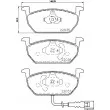 HELLA 8DB 355 021-951 - Jeu de 4 plaquettes de frein avant