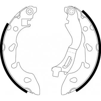 Jeu de mâchoires de frein HELLA 8DB 355 022-211